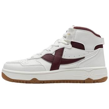 Xtep clover white 3 couple sneakers | 2025 winter new high-top casual shoes white shoes women's thick-soled heightening shoes