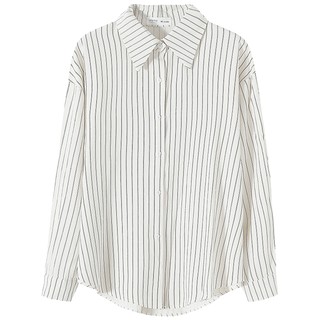 慕兔复古港味盐系条纹衬衫女秋季2025新款ins设计感小众长袖上衣