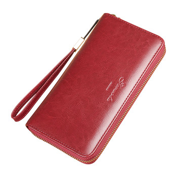 Pure leather 2026 new long style women's wallet large capacity