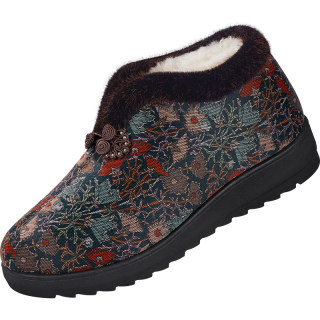 Winter old beijing old men's cotton shoes with velvet and thickening for women