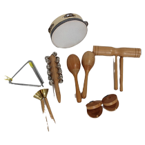 Kindergarten Orff percussion instrument full set of childrens toys castanets sand hammers tambourines triangles double ring bells