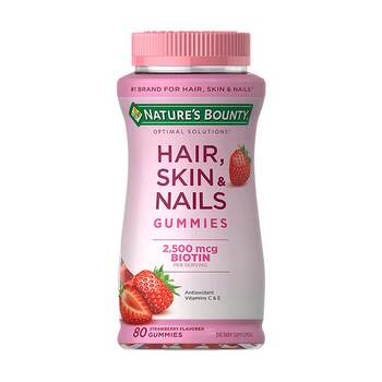 Nature's bounty hair, skin and nail gummies 80 ແຄບຊູນ