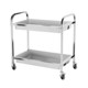 Stainless steel trolley thickened bowl truck double-layer dining delivery truck