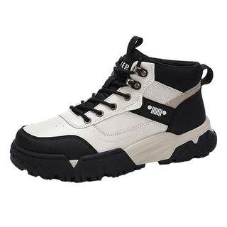 JEEPSPIRIT吉普男鞋2025新款棉鞋男款冬季加绒防水防滑工装雪地靴