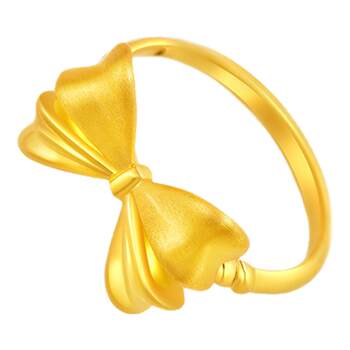 Old temple gold fugitive princess bow ring ring pure gold bracelet valentine's day birthday gift for girlfriend and wife