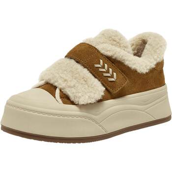 Bestu 2025 winter new style furry shoes cotton shoes plus velvet warm thick sole plate shoes women's casual shoes e1802dm5