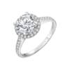 TopMiya lab-grown diamond cluster 2 carat engagement ring