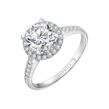 Topmiya lab-grown diamond cluster 2 carat engagement ring