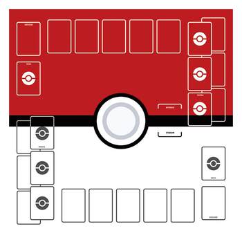 ຜ້າປູພື້ນ Pokémon battle mat PTCG card mat battle plate double mat ກ່ອງເກັບຮັກສາ Yu-Gi-Oh