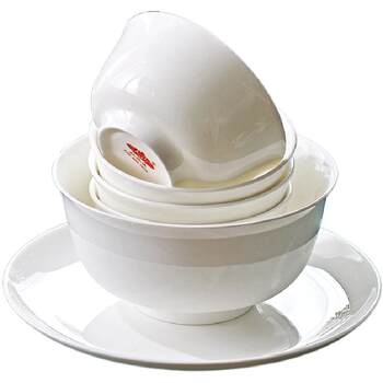 Red rose bone china simple pure white underglaze color tableware