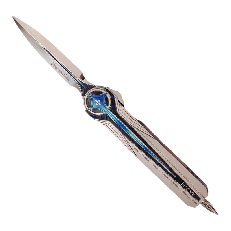 Genuine Polaris Knife Delta Action Game Peripheral Spring Shooting Telescopic Alloy Weapon Model Boy Toy