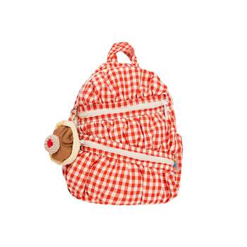 Lola design plaid cake backpack niche commuting travel backpack sports small bag student school bag