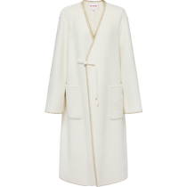 EP YAYING Yaying Womens Merino Wool Embroidered Double-sided Wool Coat 2024 Early Autumn New Style 8302A