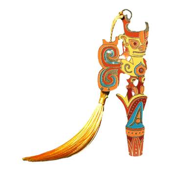 Sanxingdui ພິພິທະພັນ Retro Tassel Bookmark ນັກສຶກສາແນວໂນ້ມແຫ່ງຊາດເຄື່ອງຂຽນທອງເຫລືອງ Exquisite ຂອງຂວັນວັນເກີດຊຸດ Memorial