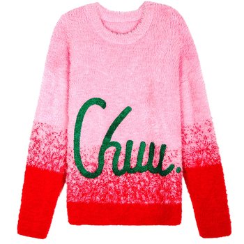 Jinyu huahua pink sweater women's coat thickened