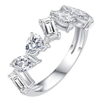 Topmiya cultured diamond special-shaped row ring igi certificate