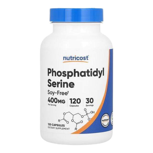 Nutricost phospholipid serine PS ຜະລິດຕະພັນດູແລສຸຂະພາບສໍາລັບຄົນອາຍຸກາງແລະຜູ້ສູງອາຍຸ, ຄວາມຊົງຈໍາແລະຄວາມສົນໃຈ, ນ້ໍາ cerebrospinal ສູງ.