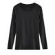 Modal bottoming shirt, long-sleeved T-shirt, women's top, thin bottoming, low-collar thermal underwear, cold-proof autumn clothing, black inner wear