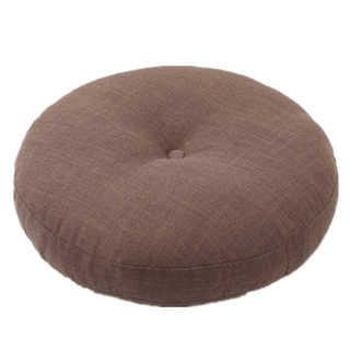 Cotton and linen futon cushion, thickened fabric, round shape, removable and washable