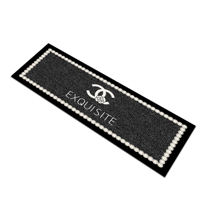 Light luxury small fragrance kitchen floor mat non-slip long strip carpet waterproof and oil-proof scrubbable household floor mats stain-resistant