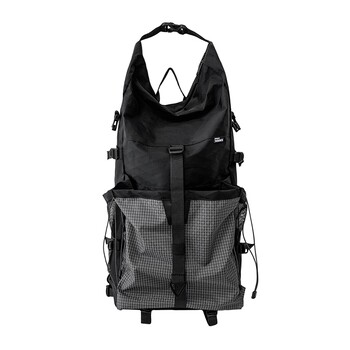 Mampson trendy brand large capacity plaid roll top backpack