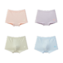 Q21 childrens pure cotton underwear cotton boxer briefs 5A antibacterial for boys and girls non-butt boxer briefs new style 2 pack