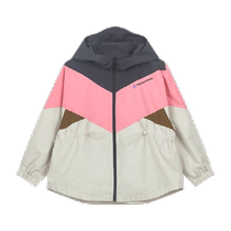 Maradin Childrens Clothing Childrens Jacket 24 Autumn New Style Girls and Big Children Color Matching Design Elastic Waist Outdoor Windbreaker