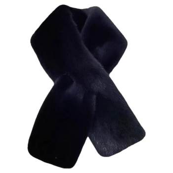 Golden Mink New Men's Scarf Autumn and Winter Thickeneded Simulated Fur Warm Fur All-In-One Fur Scarf for Father