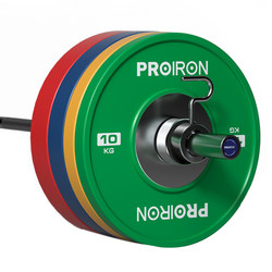 Proiron/Colorful Competition Barbell Plates Large Hole Rubber Discs Competition Plates Weightlifting Bench Press Squat