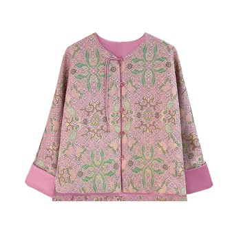 Jkjs jacquard high-end short jacket new chinese style Jkjs jacquard high-end short jacket new chinese style