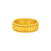 Laomiao gold pure gold filigree coin ring 5D three-dimensional hollow exquisite exquisite peace and grandeur every year rich with wealth
