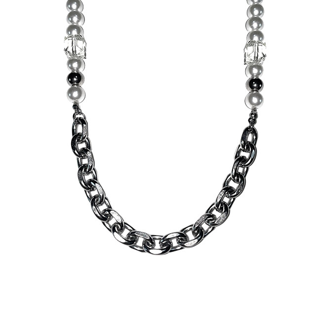 Square Crystal Pearl Necklace New INS Sweater