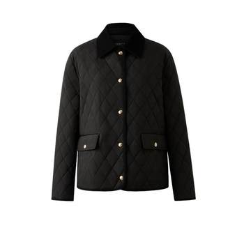 Prich fashion corduroy spliced lapel diamond cotton clothes 2025 winter new style women Prich fashion corduroy spliced lapel diamond cotton clothes 2025 winter new style women