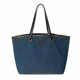 Retro rivet denim canvas bag ຖົງບ່າທີ່ມີຄວາມສາມາດຂະຫນາດໃຫຍ່