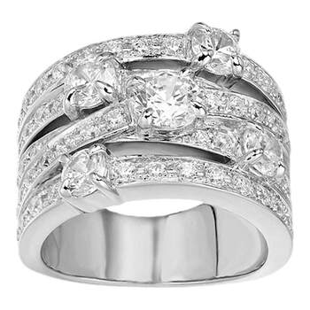 18k gold bestie simple and elegant stacked hollow ring
