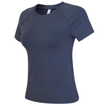 Fitness girl slim fit breathable quick dry sports short sleeve thin