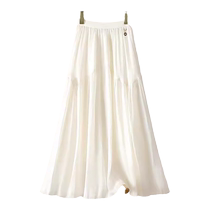 Display high 100 pleats half body dress Women Summer new loose Thin Streaming Light Yarn Dresses A Big Swing Casual Mid-Length