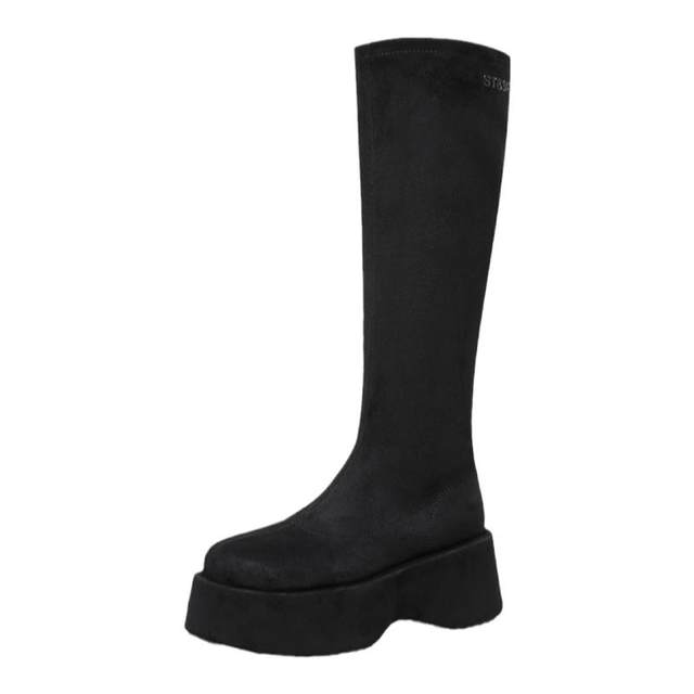 Saturday Thick Soled Long Slim Boots for Women 2025 Autumn