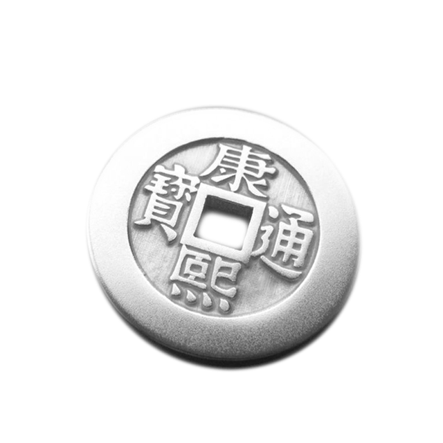 Silver coin pendant custom engraved auspicious gift