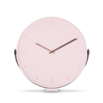 camino | CLARA pink clock Nordic wind wall hanging desktop large clock decoration atmosphere clock small clear new