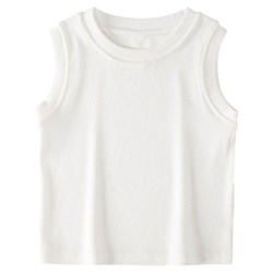 Children's summer vest top male girl Bing silk pure color pits bars sleeveless shirt children's wild basic bottoming shirt