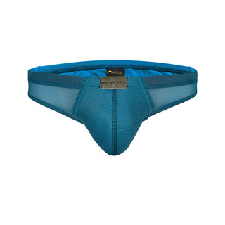 Australian marcuse men's triangle mesh swimming trunks see-through