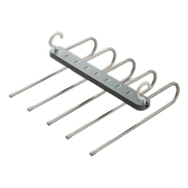 Folding trouser rack trouser clip household multi-functional multi-layer clothes hanger stainless steel trouser hanging wardrobe built-in trouser storage artifact