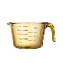 (Self-operated) amercook glass measuring cup with high temperature resistance and scale heatable food-grade baking hot milk cup