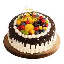 Internet celebrity fruit cake strawberry birthday cake intra-city delivery customized nationwide Shanghai Guangzhou childrens parents men and women