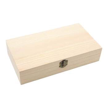 Retro wooden box desktop gift rectangle