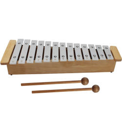 Professional Orff 13-tone beech aluminum plate piano children's musical instrument carillon music hand knocking piano toy Orff teaching aids