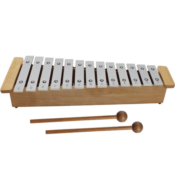 Professional Orff 13-tone beech aluminum plate piano children's musical instrument carillon music hand knocking piano Orff teaching aids