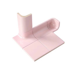 불산 욕실 북유럽 스타일의 분홍색 작은 흰색 타일