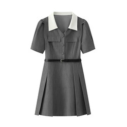 Nagweier petite suit dress 2023 new women's summer high-end temperament puff sleeve a-line skirt